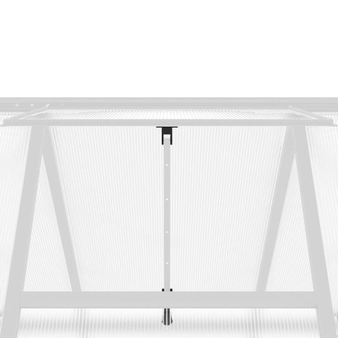 Szklarnia z ramą podstawy, srebrna, 169x169x202 cm, aluminium