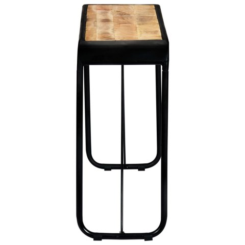 Stolik konsola, 140x35x76 cm, lite surowe drewno mango