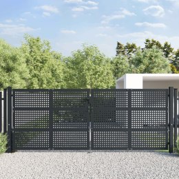 Brama ogrodowa, antracytowa, 400x150 cm, stal