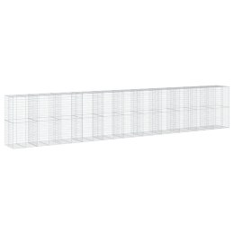 Kosz gabionowy z pokrywą, 1100x100x200 cm, galwanizowane żelazo
