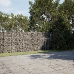 Kosz gabionowy z pokrywą, 600x100x150 cm, galwanizowane żelazo