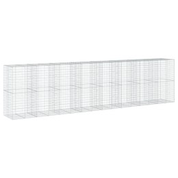 Kosz gabionowy z pokrywą, 800x100x200 cm, galwanizowane żelazo