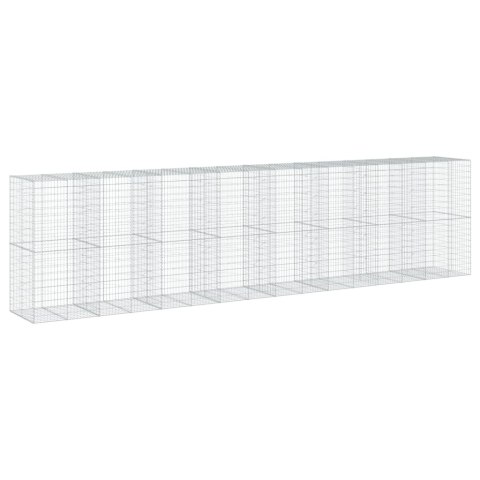 Kosz gabionowy z pokrywą, 800x100x200 cm, galwanizowane żelazo