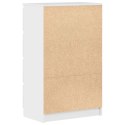 Komoda biała z połyskiem 60x35x98,5 cm, materiał drewnopochodny
