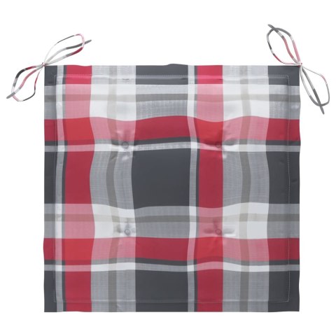 Krzesła ogrodowe z poduszkami, 6 szt., lite drewno tekowe