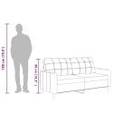 2-osobowa sofa, czarna, 140 cm, sztuczna skóra