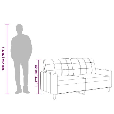 2-osobowa sofa, kolor cappuccino, 140 cm, sztuczna skóra