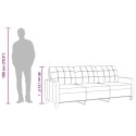 3-osobowa sofa, kremowa, 180 cm, sztuczna skóra