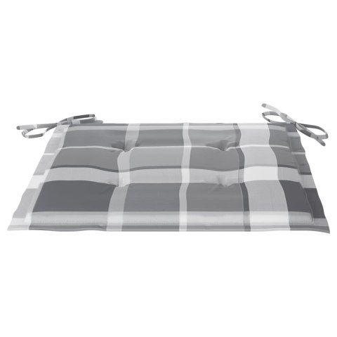 Krzesła ogrodowe z poduszkami, 6 szt., lite drewno tekowe