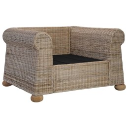 VidaXL Fotel z poduszkami, naturalny rattan