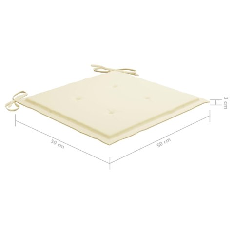 Krzesła ogrodowe z poduszkami, 6 szt., lite drewno akacjowe