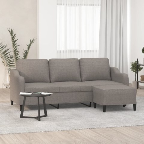 3-osobowa sofa z podnóżkiem, taupe, 180 cm, tkaniną