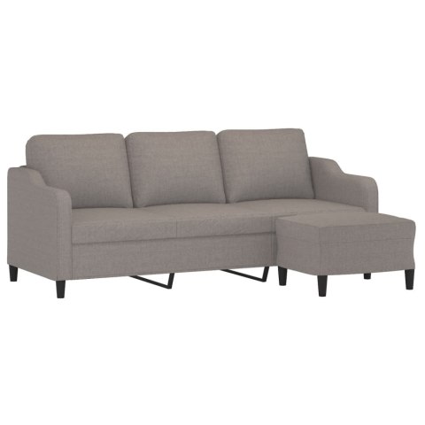 3-osobowa sofa z podnóżkiem, taupe, 180 cm, tkaniną