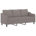 3-osobowa sofa z podnóżkiem, taupe, 180 cm, tkaniną