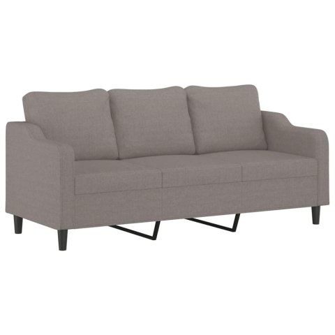 3-osobowa sofa z podnóżkiem, taupe, 180 cm, tkaniną
