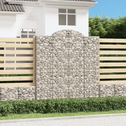 VidaXL Kosze gabionowe, 15 szt, 200x50x220/240cm, galwanizowane żelazo