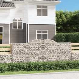 VidaXL Kosze gabionowe, 30 szt, 300x30x120/140cm, galwanizowane żelazo