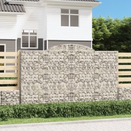 VidaXL Kosze gabionowe, 4 szt, 300x30x180/200 cm, galwanizowane żelazo