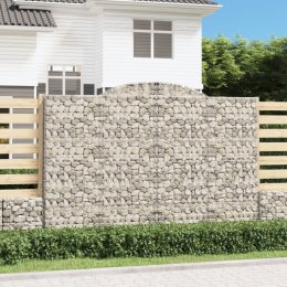 VidaXL Kosze gabionowe, 7 szt, 300x50x200/220 cm, galwanizowane żelazo