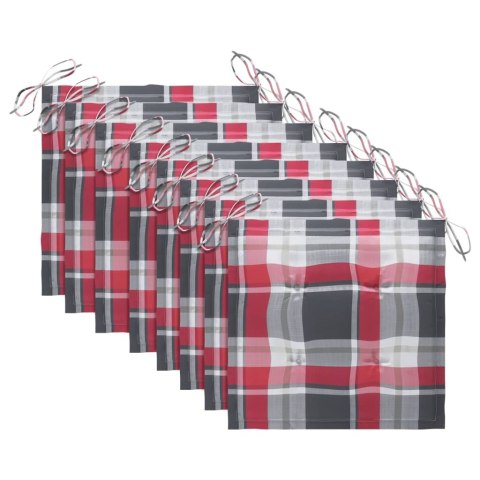 Krzesła ogrodowe z poduszkami, 8 szt., lite drewno tekowe