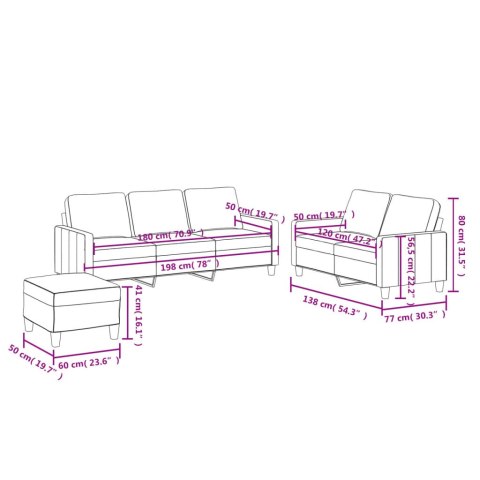 3-cz. zestaw sof z poduszkami, czarny, sztuczna skóra