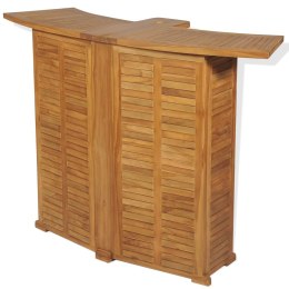 VidaXL Składany stolik barowy, 155x53x105 cm, lite drewno tekowe