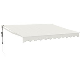 VidaXL Zwijana markiza, automatyczna, kremowa, 3,5x2,5 m