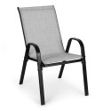 Zestaw komplet 2 krzeseł ogrodowych na taras balkon jasny szary MultiGarden