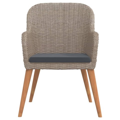 5-częściowy zestaw mebli ogrodowych z poduszkami, brązowy