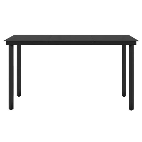 5-częściowy zestaw mebli ogrodowych z poduszkami, czarny