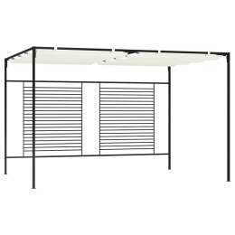 VidaXL Altana ogrodowa ze zwijanym dachem, 3x4x2,3m, kremowa, 180 g/m²