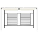 Altana ogrodowa ze zwijanym dachem, 3x4x2,3m, kremowa, 180 g/m²