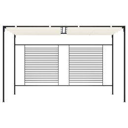 VidaXL Altana ogrodowa ze zwijanym dachem, 3x4x2,3m, kremowa, 180 g/m²
