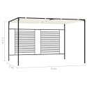 Altana ogrodowa ze zwijanym dachem, 3x4x2,3m, kremowa, 180 g/m²