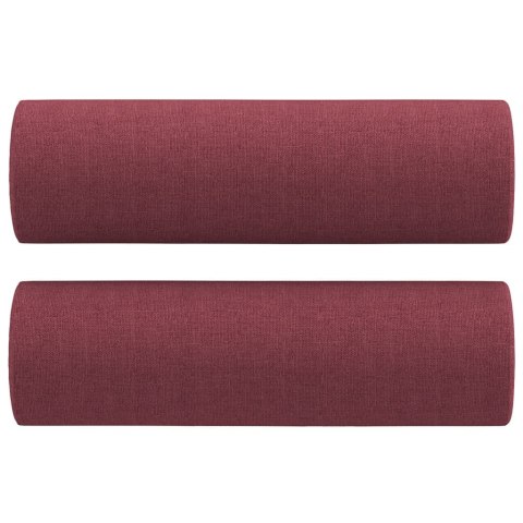 2-cz komplet wypoczynkowy z poduszkami, winna czerwień, tkanina