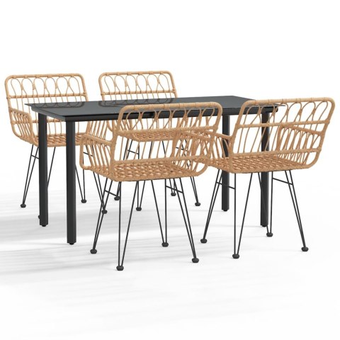 5-częściowy zestaw mebli ogrodowych, polirattan