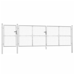 VidaXL Brama z siatki, srebrna, 500x175 cm, galwanizowana stal