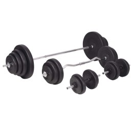 VidaXL Sztangi i hantle z zestawem obciążeń, 120 kg