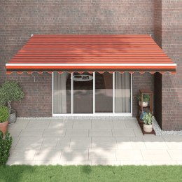 VidaXL Zwijana markiza, pomarańcz i brąz, 4x3 m, tkanina i aluminium