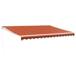 VidaXL Zwijana markiza, pomarańcz i brąz, 4x3 m, tkanina i aluminium