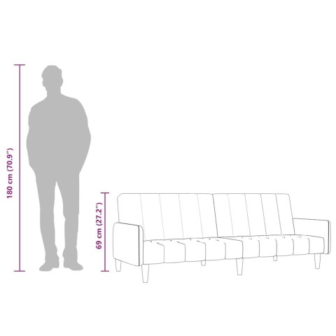 2-osobowa kanapa, ciemnoszara, tapicerowana aksamitem