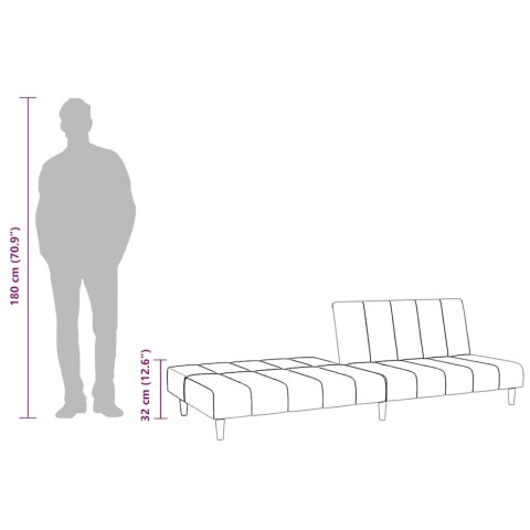 2-osobowa kanapa, niebieska, tapicerowana aksamitem