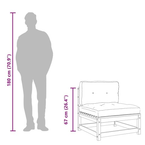 3-cz. zestaw wypoczynkowy do ogrodu, z poduszkami, biała sosna
