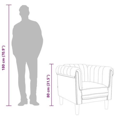 Fotel, brązowy, tapicerowany aksamitem