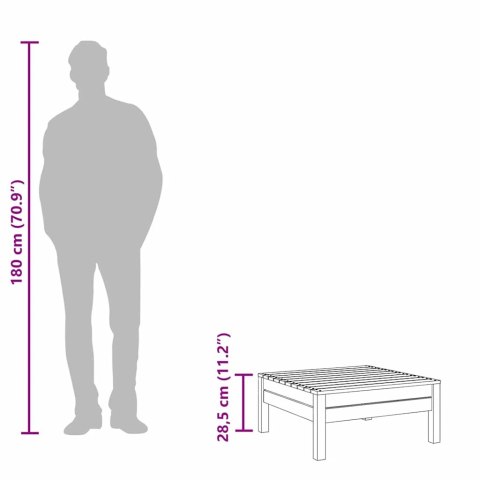 Podnóżek ogrodowy, lite drewno sosnowe