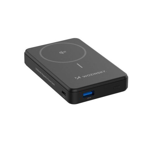 Powerbank magnetyczny Qi2 10000mAh z podstawką USB-A USB-C 22.5W PD - czarny
