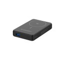 Powerbank magnetyczny Qi2 10000mAh z podstawką USB-A USB-C 22.5W PD - czarny