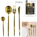Zestaw sztućców Gilded złote na 6 osób