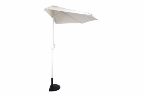 Półokrągły parasol balkonowy 270 cm beżowy, podstawa