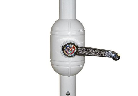 Półokrągły parasol balkonowy 270 cm beżowy, podstawa